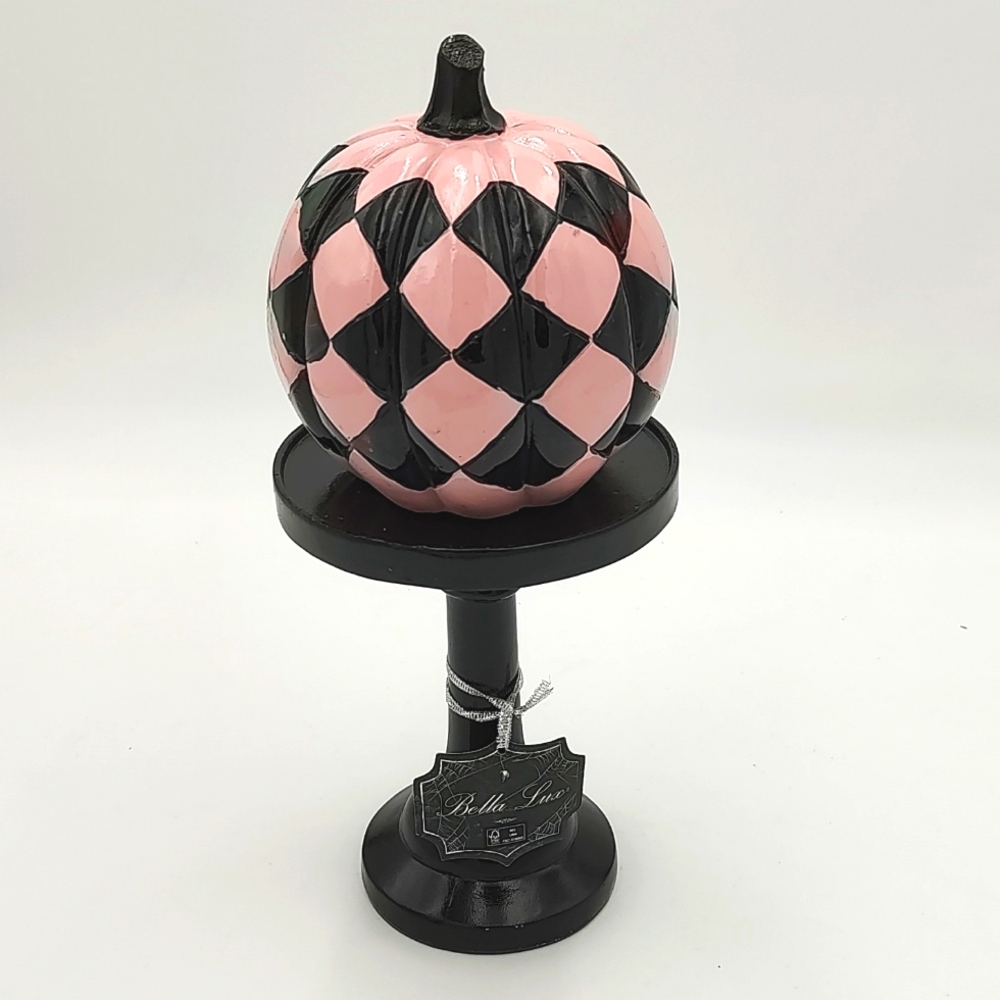 PINK & Black Pedestal PUMPKIN Bella Lux 2024